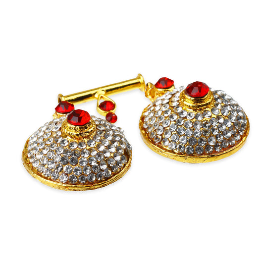 Mangal Sutra Pair - 2 Inch | Stone Thali/ Pottu Thaali/ Stone Mangalsutra for Deity - Neck & Body Accessories