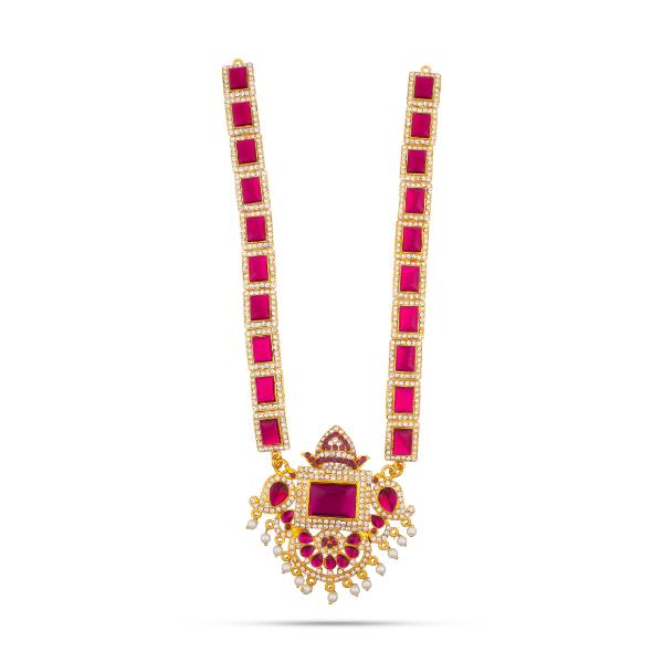 Stone Haram | Multicolour Stone Jewelry/ Deity Necklace/ Jewellery for Deity - Neck & Body Accessories