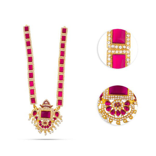 Stone Haram | Multicolour Stone Jewelry/ Deity Necklace/ Jewellery for Deity - Neck & Body Accessories
