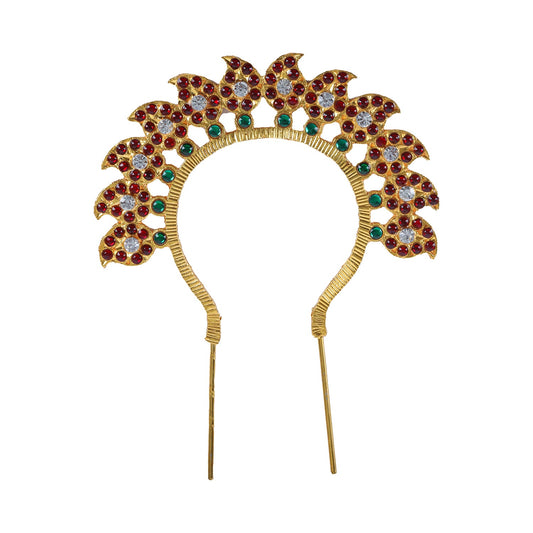 Stone Arch - 5 Inches | Kemp Mango Arch/ Hair Accessories/ Jewellery for Deity - Bharatanatyam Jewellery