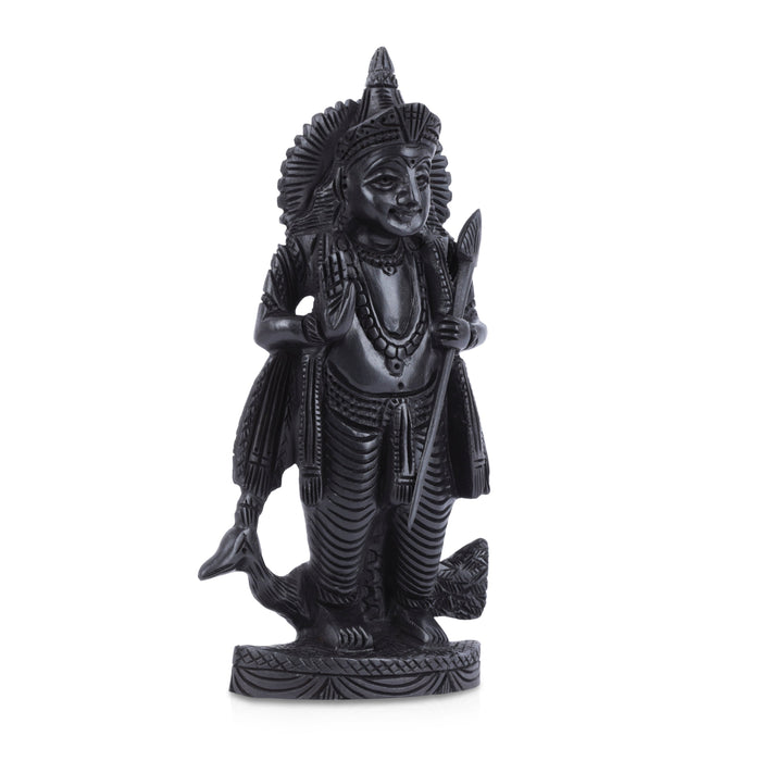 Murugan Statue - 7 Inches | Karungali Murugan Idol/ Ebony Statue for Pooja
