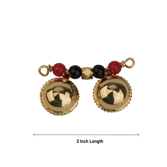 Mangal Sutra - 2 Inch | Golden Polish Thali/ Hindu Thali for Deity - Neck & Body Accessories