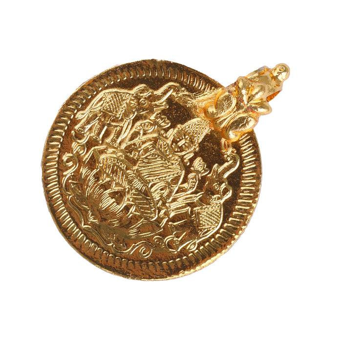 Dollar - 1 Inch | Lakshmi Pendant/ Gold Polish Laxmi Locket for Men & Women