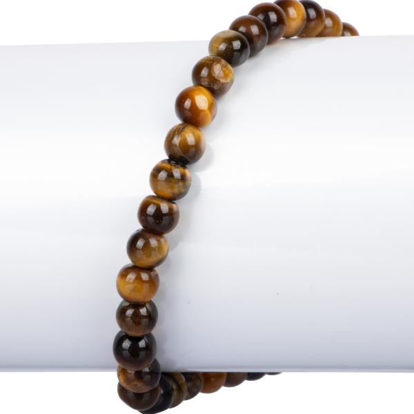 Tiger Eye Mala - 14 Inches | 108 Beads/ 7 mm/ Tigers Eye Mala Beads for Meditation