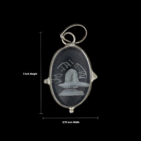 Stone Pendant - 1 Inch | Stone Locket/ Semi Precious Stone Dollar for Men and Women