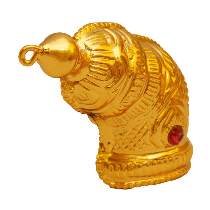 Mukut | Half Crown/ Andal Kireedam/ Gold Polish Jewellery/ Kiritam for Deity