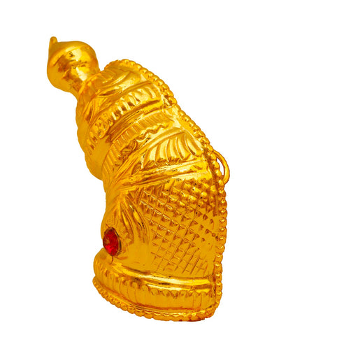 Mukut - 3 Inch | Half Crown/ Andal Kireedam/ Gold Polish Jewellery/ Kiritam for Deity - Head & Face Accessories