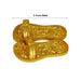 Paduka Set - 1 Inches | Charan Paduka/ Gold Polish Padhuka Set for Pooja - Pooja Box & Paduka