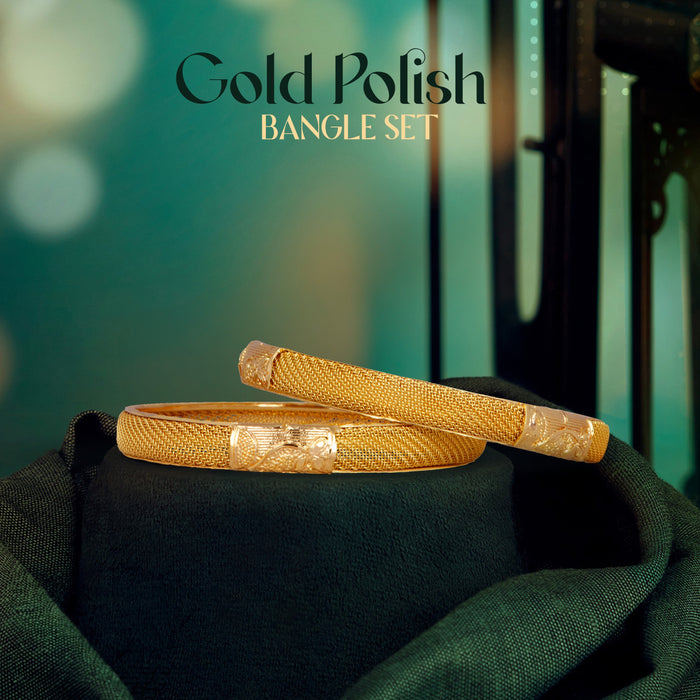 Bangle Set | Metal Bangle Set/ Gold Polish Jewellery for Women