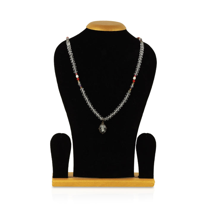 Crystal Mala - 17.5 Inches | 108 Beads/ Navaratna Mala/ Navarathna Mala for Men & Women