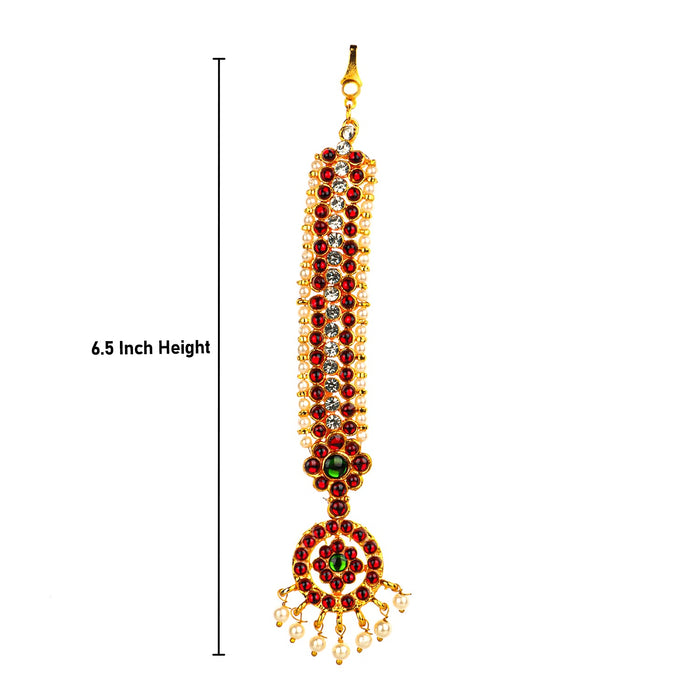 Kemp Chutti - 6.5 Inches | Nethi Chutti/ Kemp Stone Jewellery/ Kemp Jewellery for Women