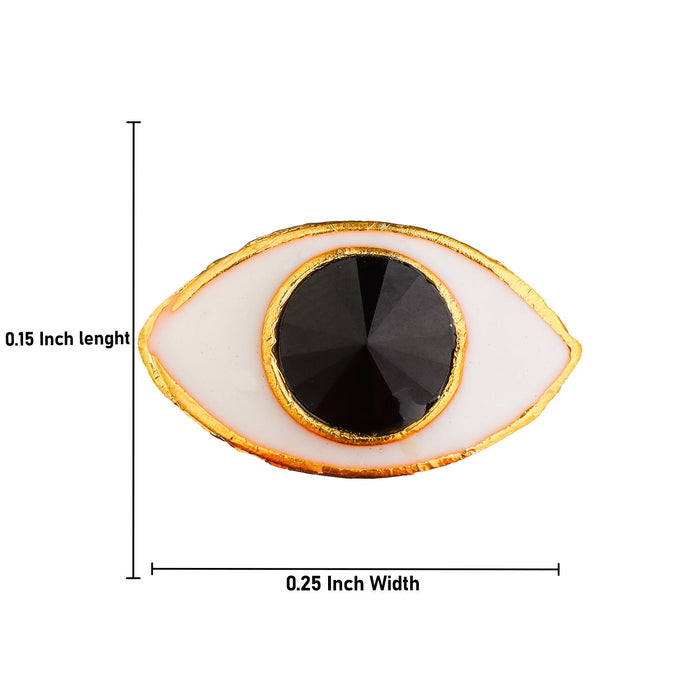 Eye Set - 0.15 x 0.25 Inches | Kanmalar/ Amman Kanmalar for Deity