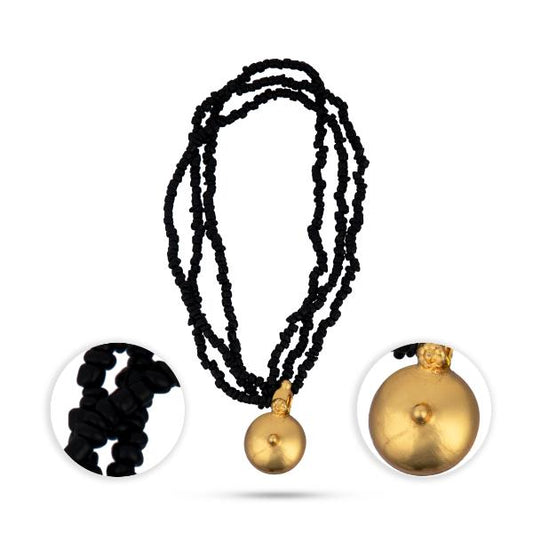 Karugamani - 3 Inches | Mangalsutra/ Black Bead Jewellery for Deity Decor - Neck & Body Accessories