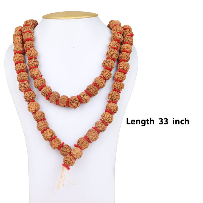 Ruthratcham Malai | 108 Beads Rudraksha Mala/ 5 Face Rudra Mala/ Kantha Mala for Men and Women
