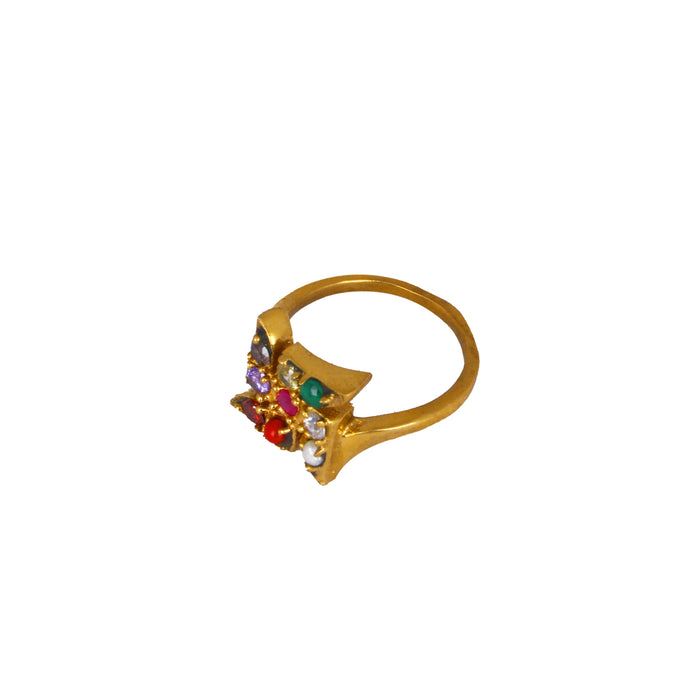 Buy CEYLONMINE Navratna Ring Stone Crystal Copper Plated Ring Stone Crystal  Gold Plated Ring Online at Best Prices in India - JioMart.