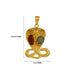 Stone Locket - 1.5 Inches | Nagam Dollar/ Snake Locket/ Gold Polish Naga Pendant/ Jewellery for Men & Women - Mala & Pendant