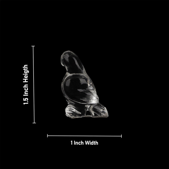 Sphatik Stone Idol - 1.5 Inches | Spatik Animal Statue/ Assorted Design - Sphatik & Semi Precious Stone Murties