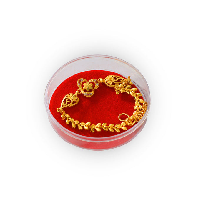 Bracelet - 6.5 Inches | Ladies Bracelet/ Gold Polish Hand Band/ Jewellery for Women