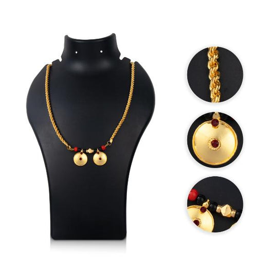 Thali Mangalsutra - 13 Inches | Gold Polish Thaali for Deity - Neck & Body Accessories