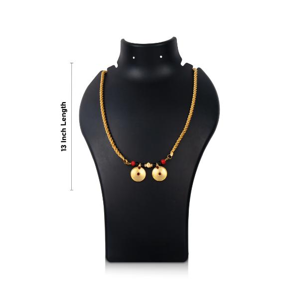 Thali Mangalsutra 13 Inches Gold Polish Thaali for Deity