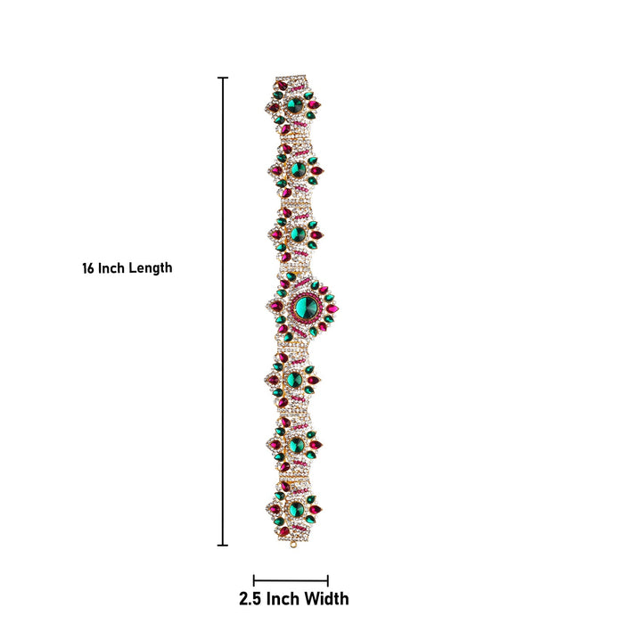 Stone Belt | Waist Belt/ Hip Belt/ God Ornament/ Multicolour Stone Jewellery for Deity