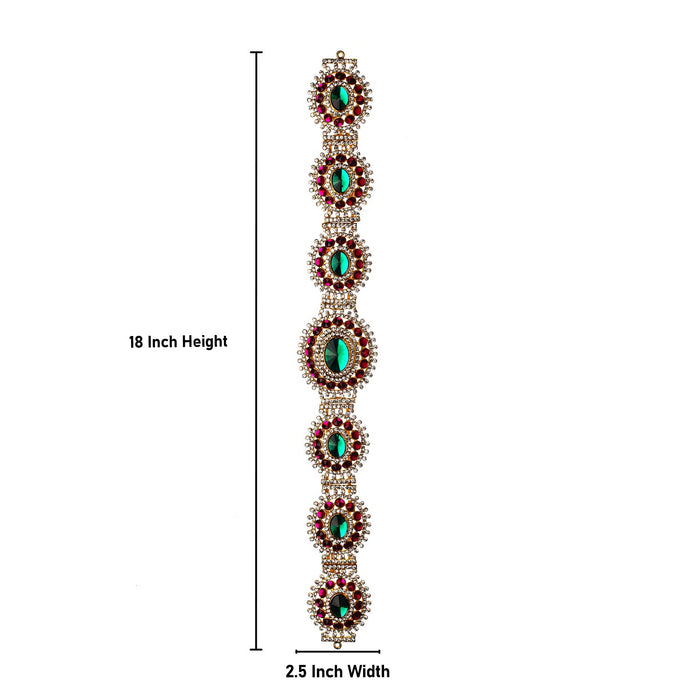 Stone Belt | Waist Belt/ Hip Belt/ God Ornament/ Multicolour Stone Jewellery for Deity