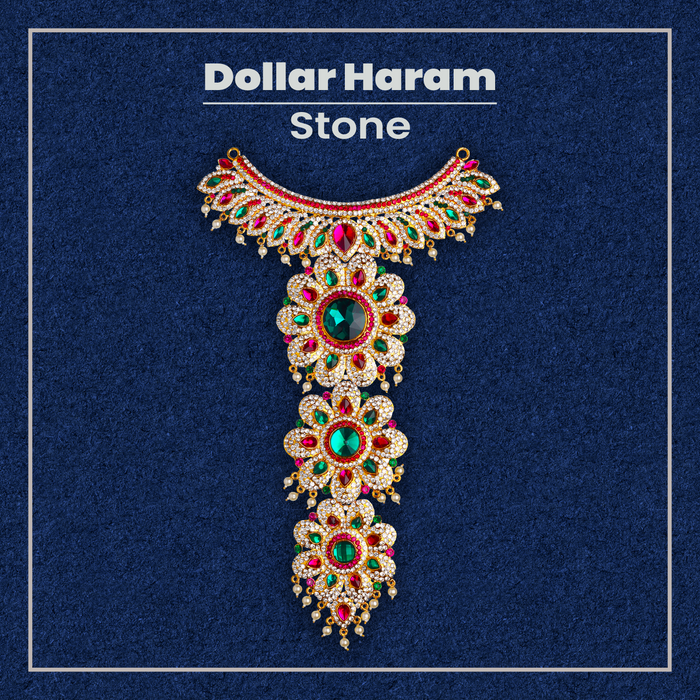 Stone Necklace - 12 Inches | Multicolour Stone Jewelry/ Jewellery for Deity