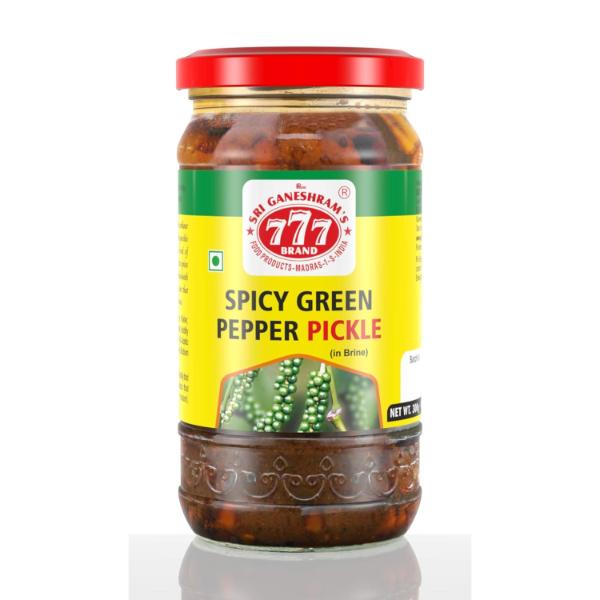 777 Spicy Green Pepper Pickle - 300 Gms