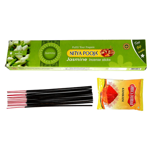Ambica Nitya Pooja Jasmine Incense Sticks are a fragrant and aromatic option to create peaceful environment.
